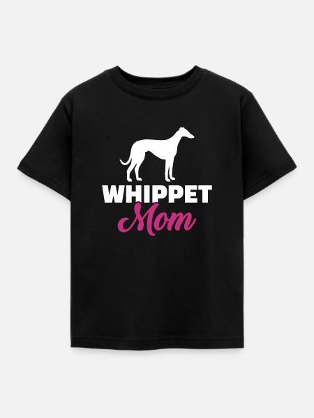 Whippet - Kinder T-Shirt - Schwarz