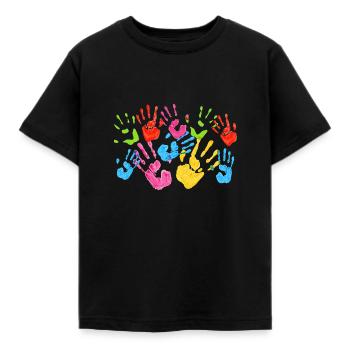 Empreinte pour enfants - T-shirt Enfant - noir - Devant - AI Model Kid Female (0cm)
