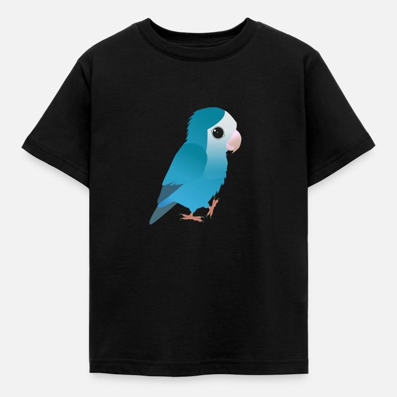 Inséparable bleu mignon - T-shirt Enfant - noir