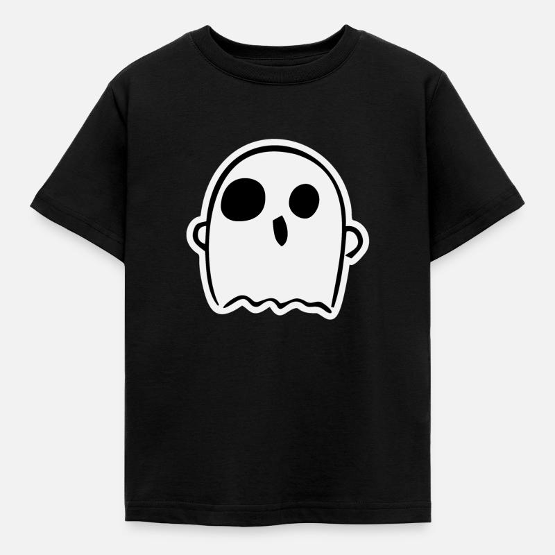 Cute ghost - Kids' T-Shirt - black