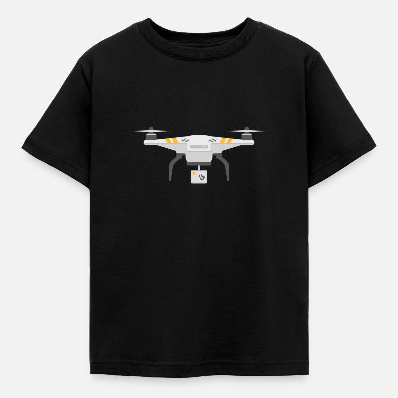 drone drone drone drones - Kids' T-Shirt - black