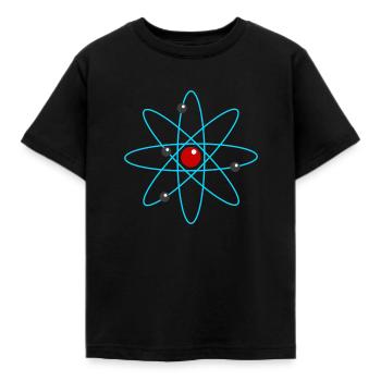 Atom - Kinder T-Shirt - Schwarz - Vorne - AI Model Kid Female (0cm)
