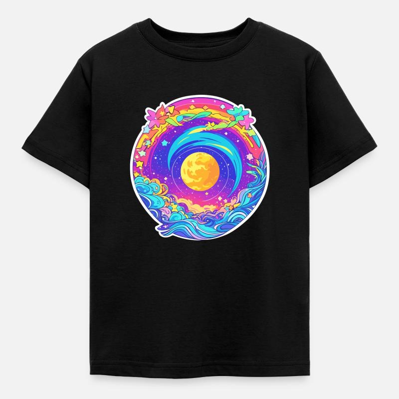 Espace fleurs - T-shirt Enfant - noir
