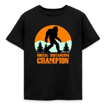 Distanciation sociale Big Foot - T-shirt Enfant - noir - Devant - AI Model Kid Female (0cm)