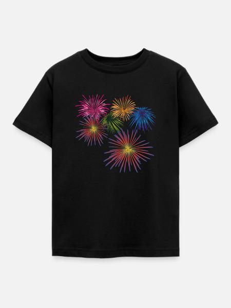 Feuerwerk - Kinder T-Shirt - Schwarz