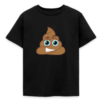 Emoji caca pile caca embarrassant - T-shirt Enfant - noir - Devant - AI Model Kid Female (0cm)