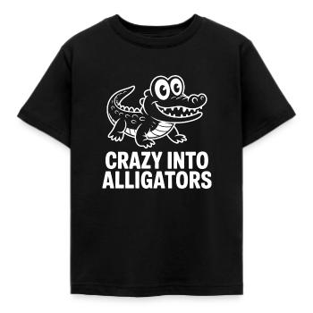 Niedliche Alligator-Alligatoren - Kinder T-Shirt - Schwarz - Vorne - AI Model Kid Female (0cm)