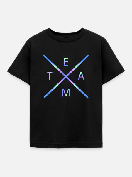 Team - Kinder T-Shirt - Schwarz