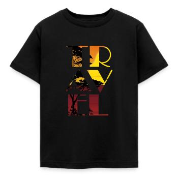 TRAVEL Vipes - Kinder T-Shirt - Schwarz - Vorne - AI Model Kid Female (0cm)