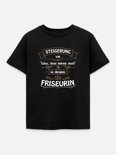 Friseurin/Frisörin ist unschalgbar! - Kinder T-Shirt - Schwarz