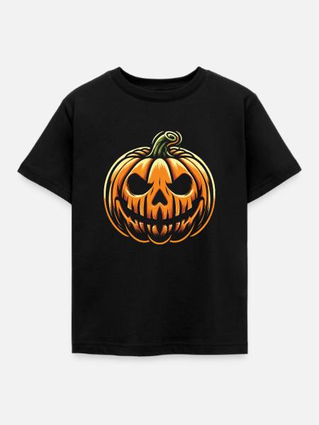 Halloween pumpkin - Kids' T-Shirt - black