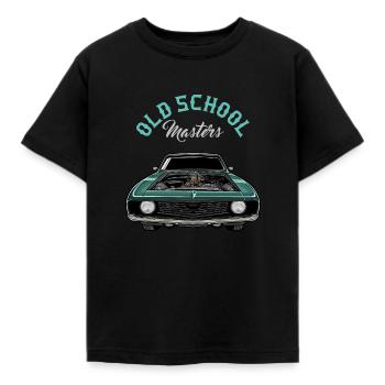 Oldschool US Car // Illustration - T-shirt Enfant - noir - Devant - AI Model Kid Female (0cm)
