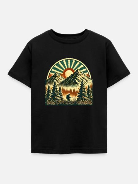 L’aventure en montagne vous appelle 🏔️🎒 - T-shirt Enfant - noir