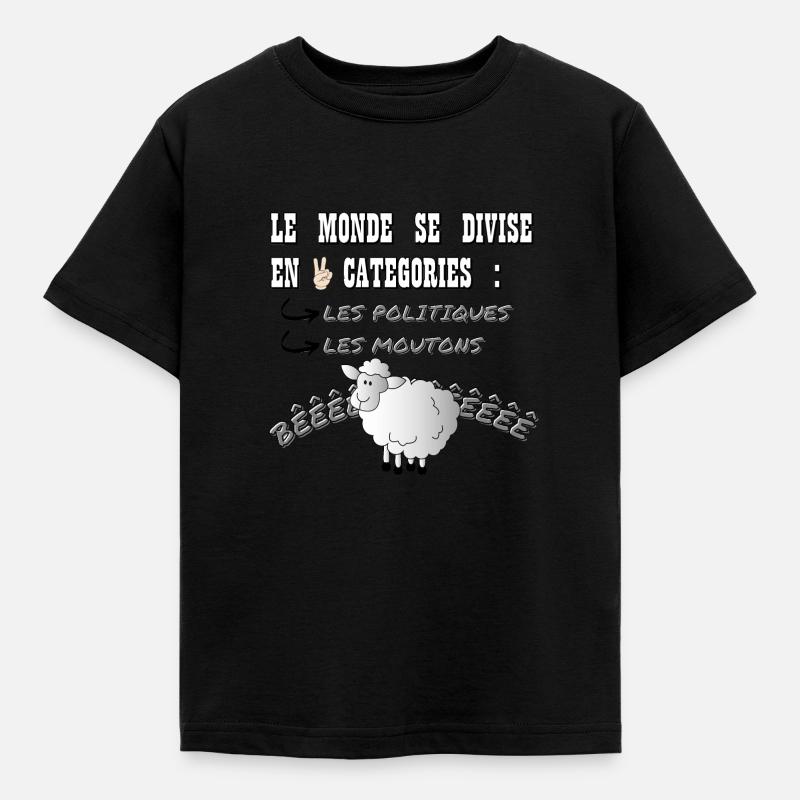 LE MONDE SE DIVISE EN 2 CATÉGORIES - T-shirt Enfant - noir