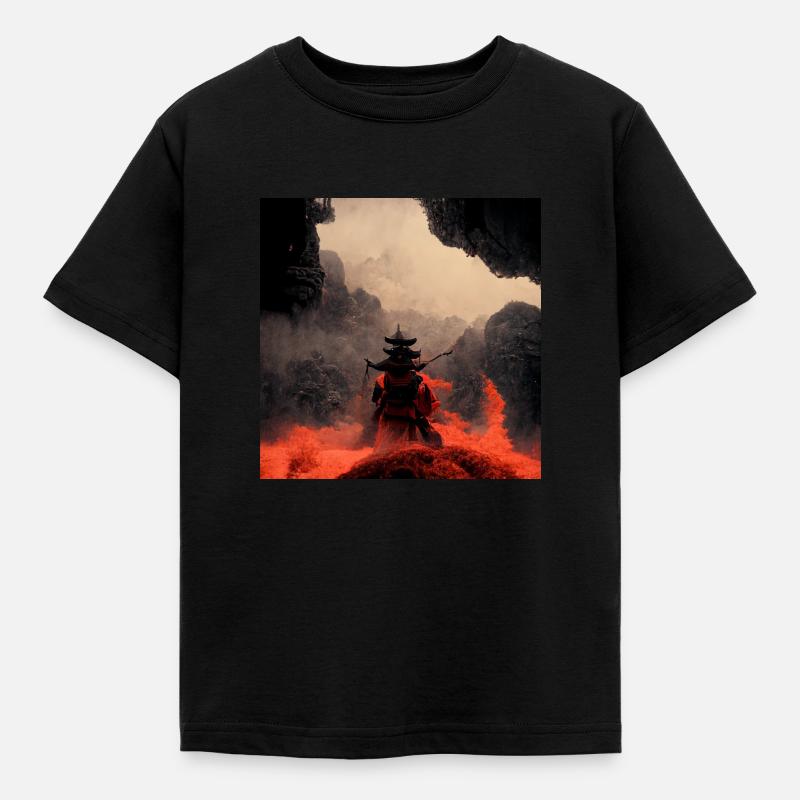 Combat de samouraïs japonais - T-shirt Enfant - noir