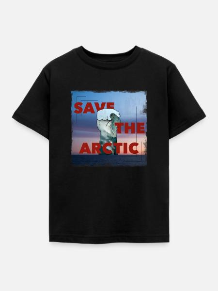 Save The Arctic - Kinder T-Shirt - Schwarz