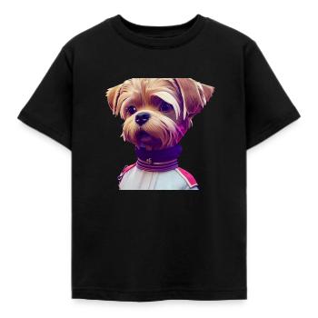 Border Terrier Chien - Border Terrier - T-shirt Enfant - noir - Devant - AI Model Kid Female (0cm)