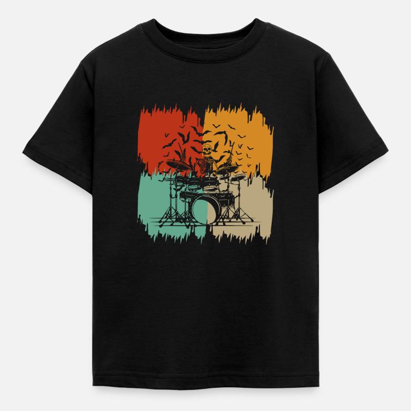Drums Drummer Drums Drummers - T-shirt Enfant - noir
