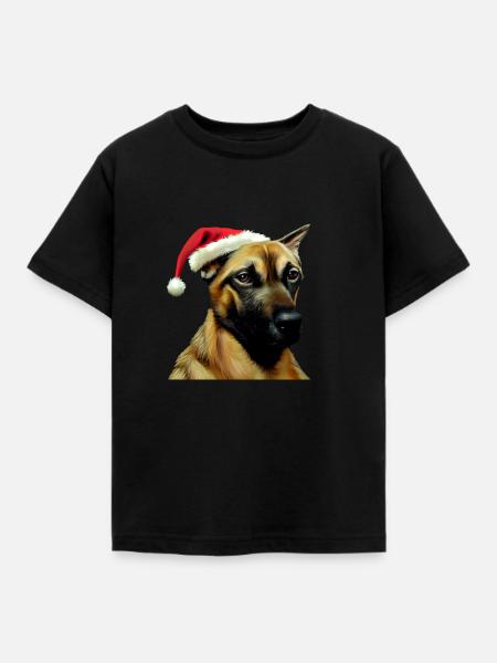 Malinois Weihnachten - Malinois - Kinder T-Shirt - Schwarz