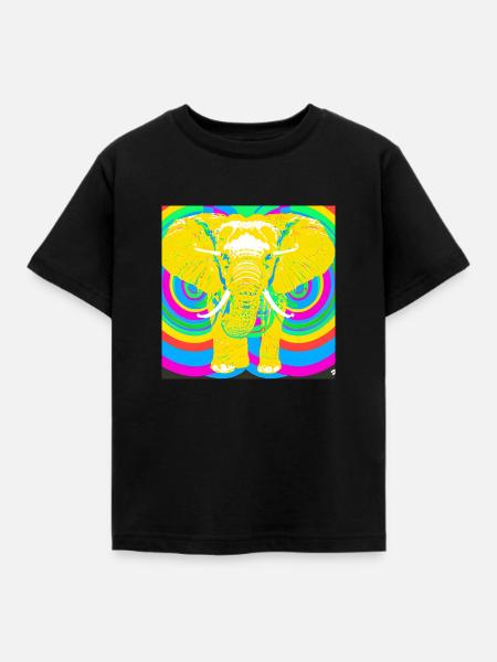 Elefant LGBTQ - Kinder T-Shirt - Schwarz