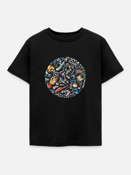 Wintersport - Kinder T-Shirt - Schwarz
