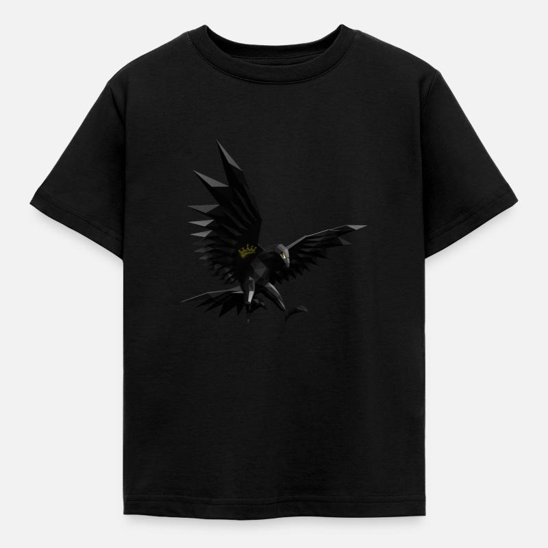 Geometric eagle - Kids' T-Shirt - black