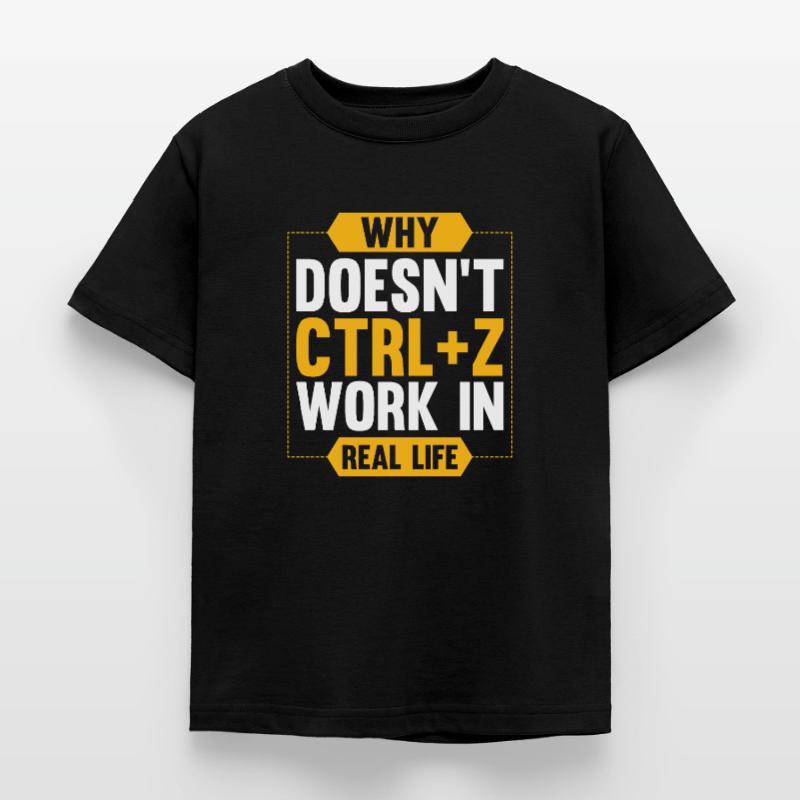 cadeau programmeur pc CTRL Z computer T-shirt Enfant