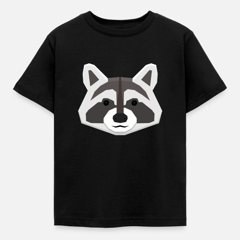 Waschbär - Kinder T-Shirt - Schwarz