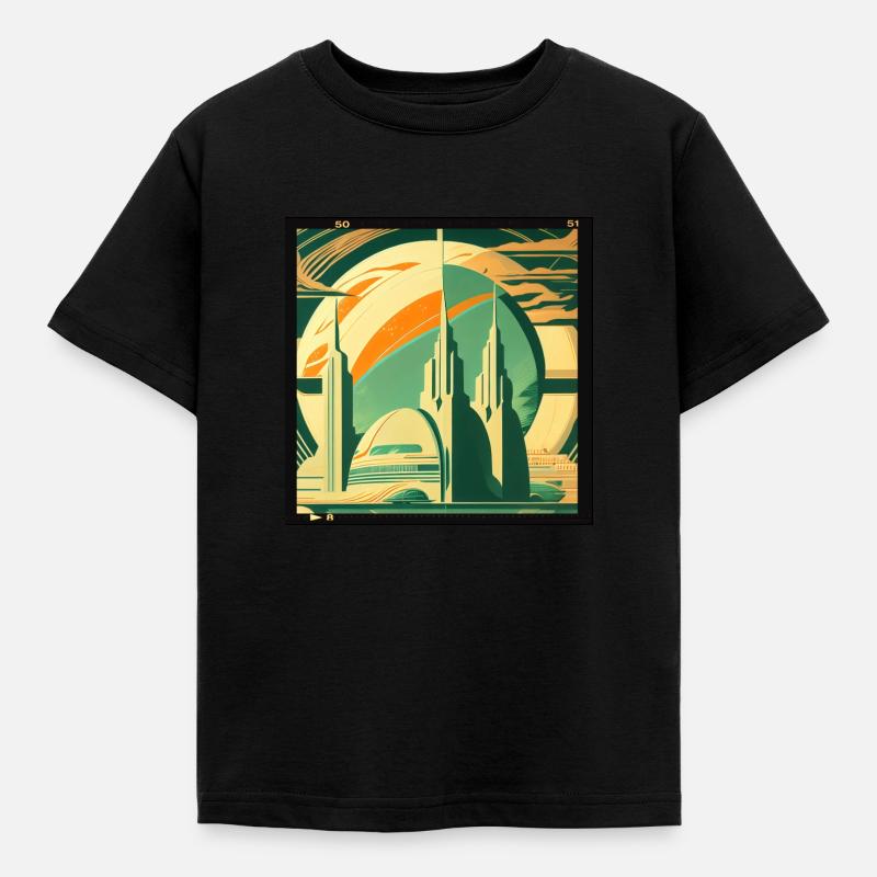 Rétrofuturisme spatial - T-shirt Enfant - noir