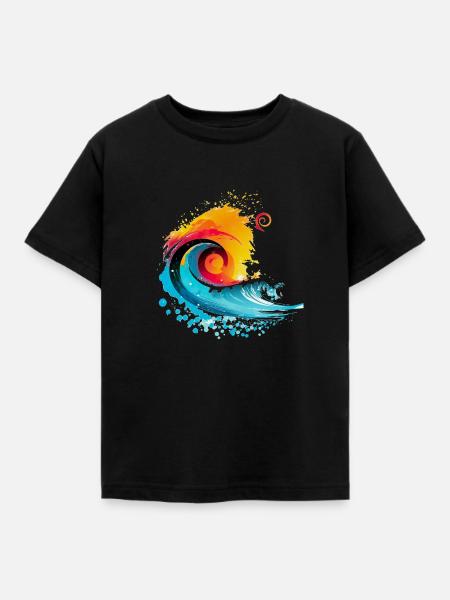 SummerWave X1 - Kinder T-Shirt - Schwarz
