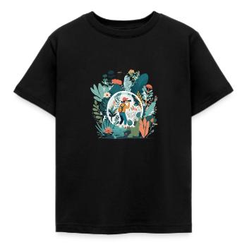 Amateur d’astronomie : observation des étoiles - T-shirt Enfant - noir - Devant - AI Model Kid Female (0cm)