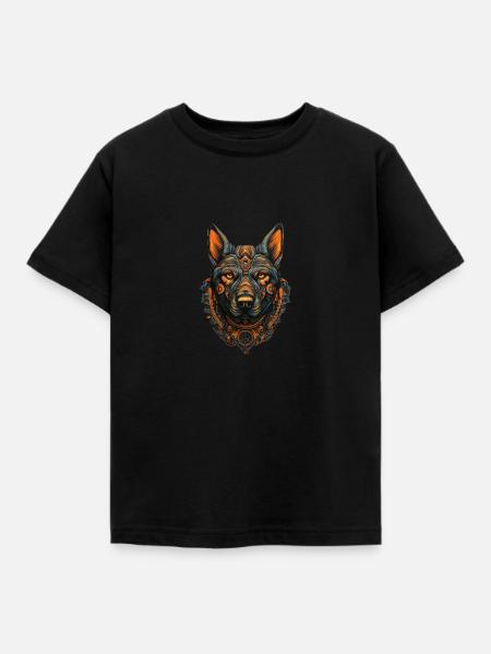 Hund - Kinder T-Shirt - Schwarz