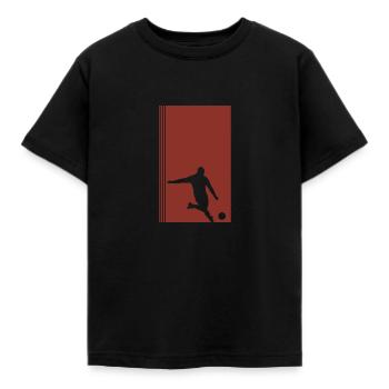 Soccer Kicker Defender Goalkeeper - Kids' T-Shirt - black - Front - AI Model Kid Female (0cm)