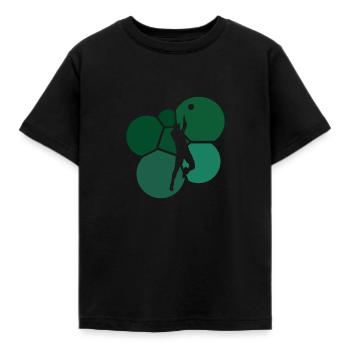 Volleyball Beach volleyball Beach volleyball player - Kids' T-Shirt - black - Front - AI Model Kid Female (0cm)