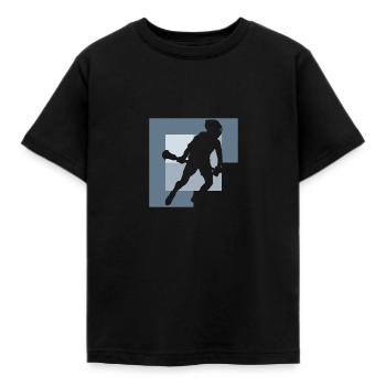 Lacrosse Crosse Lacrosse Boîte de raquette - T-shirt Enfant - noir - Devant - AI Model Kid Female (0cm)