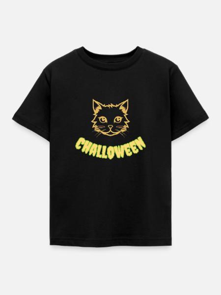 Challoween 2, Mäusefresser. Halloween-Katze - Kinder T-Shirt - Schwarz
