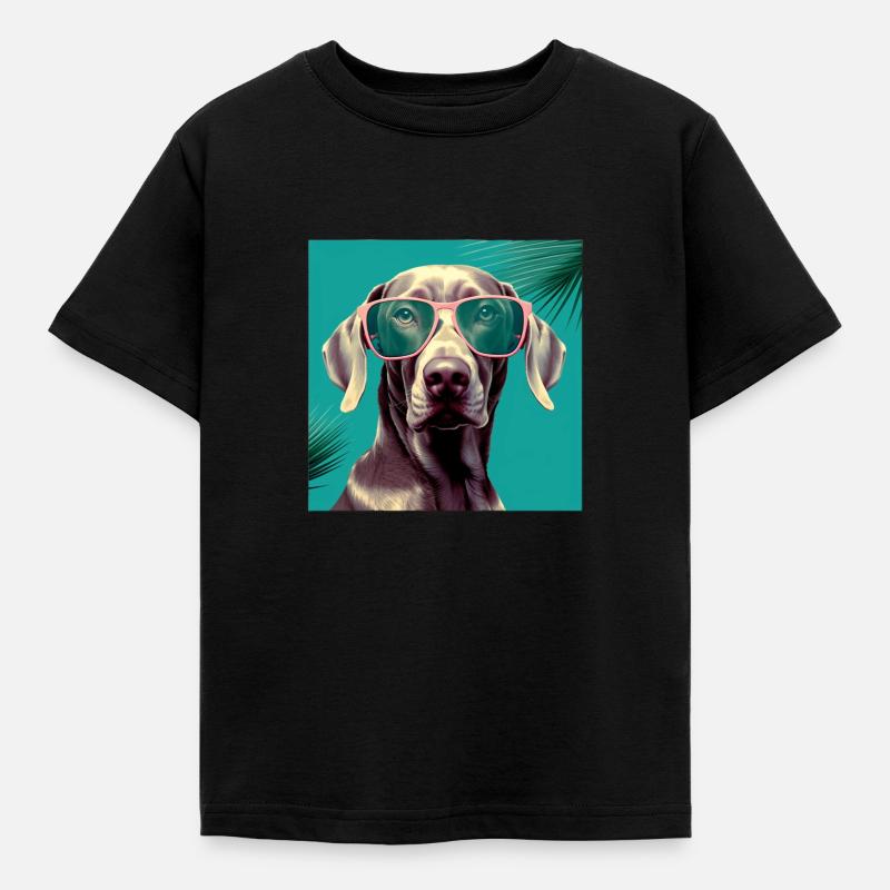 Braque de Weimar Cool - Braque de Weimar - T-shirt Enfant - noir