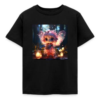 Jolie petite fée - T-shirt Enfant - noir - Devant - AI Model Kid Female (0cm)