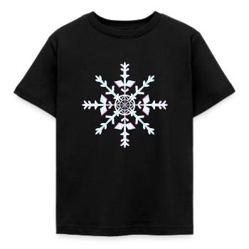 Cristal de glace / Flocon de neige - T-shirt Enfant - noir - Devant - AI Model Kid Female (0cm)