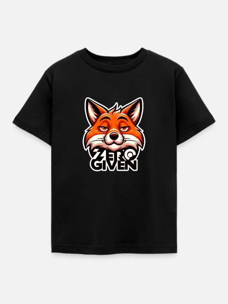 Zero Given - Fuchs Illustration - Kinder T-Shirt - Schwarz