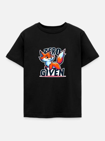 Zero Given - Fuchs Illustration - Kinder T-Shirt - Schwarz