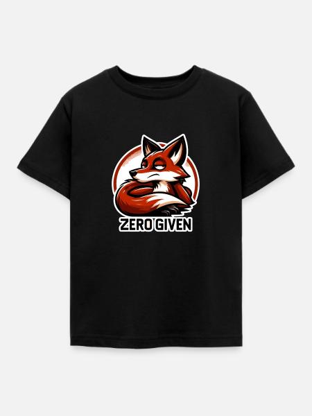 Zero Given - Fuchs Illustration - Kinder T-Shirt - Schwarz