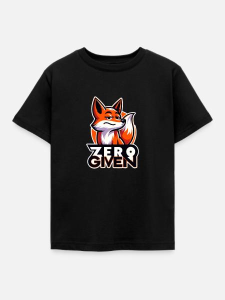Zero Given - Fuchs Illustration - Kinder T-Shirt - Schwarz
