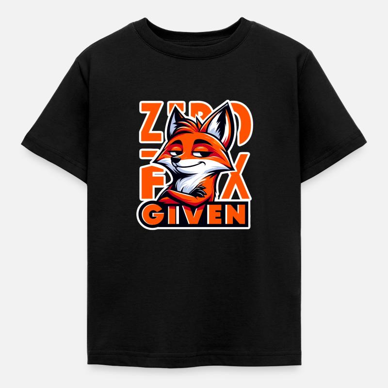 Zero Given - Fuchs Illustration - Kinder T-Shirt - Schwarz