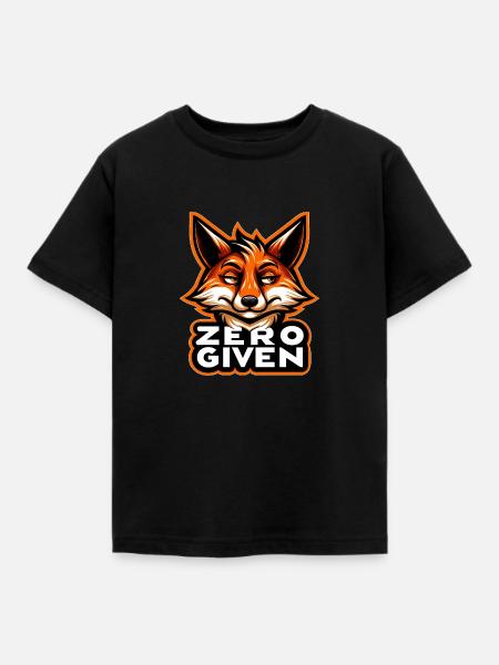 Zero Given - Fuchs Illustration - Kinder T-Shirt - Schwarz