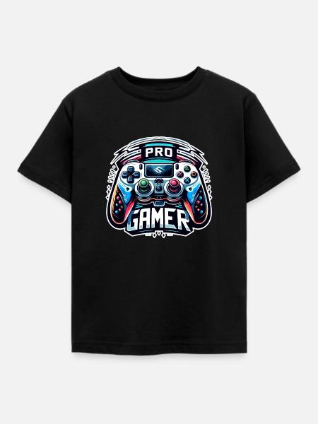 Pro Gamer - Controller Illustration - Kinder T-Shirt - Schwarz