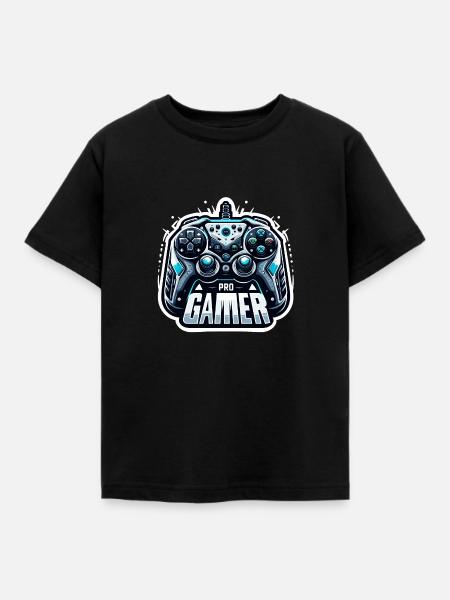 Pro Gamer - Controller Illustration - Kinder T-Shirt - Schwarz