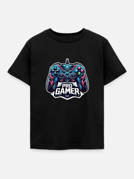 Pro Gamer - Controller Illustration - Kinder T-Shirt - Schwarz