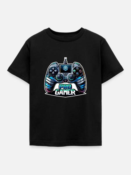 Pro Gamer - Controller Illustration - Kinder T-Shirt - Schwarz