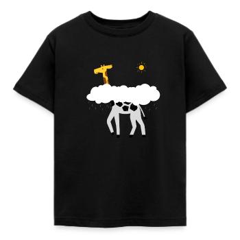 Giraffen-Humor - Kinder T-Shirt - Schwarz - Vorne - AI Model Kid Female (0cm)